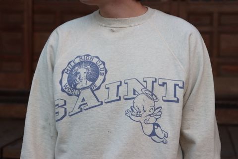 ©SAINT M×××××× 22SS RGLN SWT SH_BBY MCHAELベビーマイケルスウェット"GREY"style.