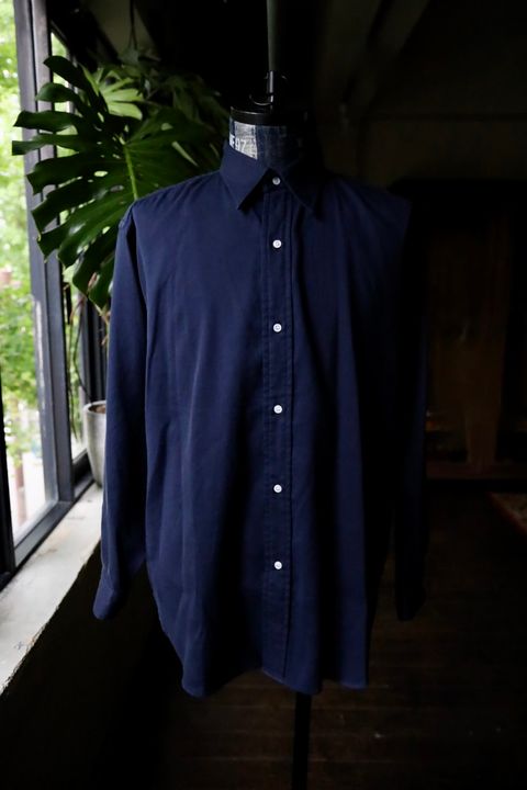 Double Weave Twill Regular Collar Shirt(24AAP-02-07H)NAVY
