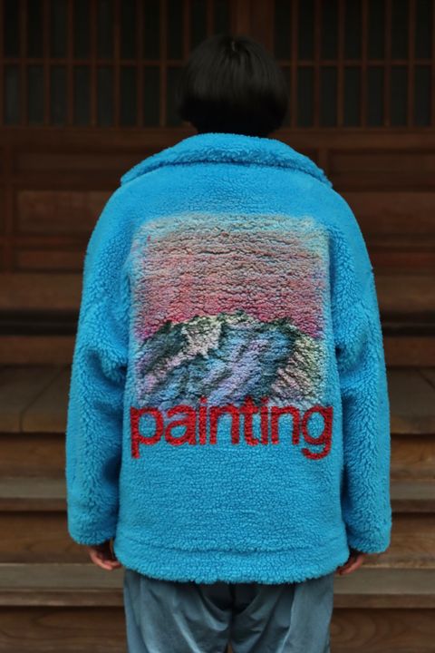 doublet HAND-PAINTED RECYCLE FUR JACKET style.2021.9.20