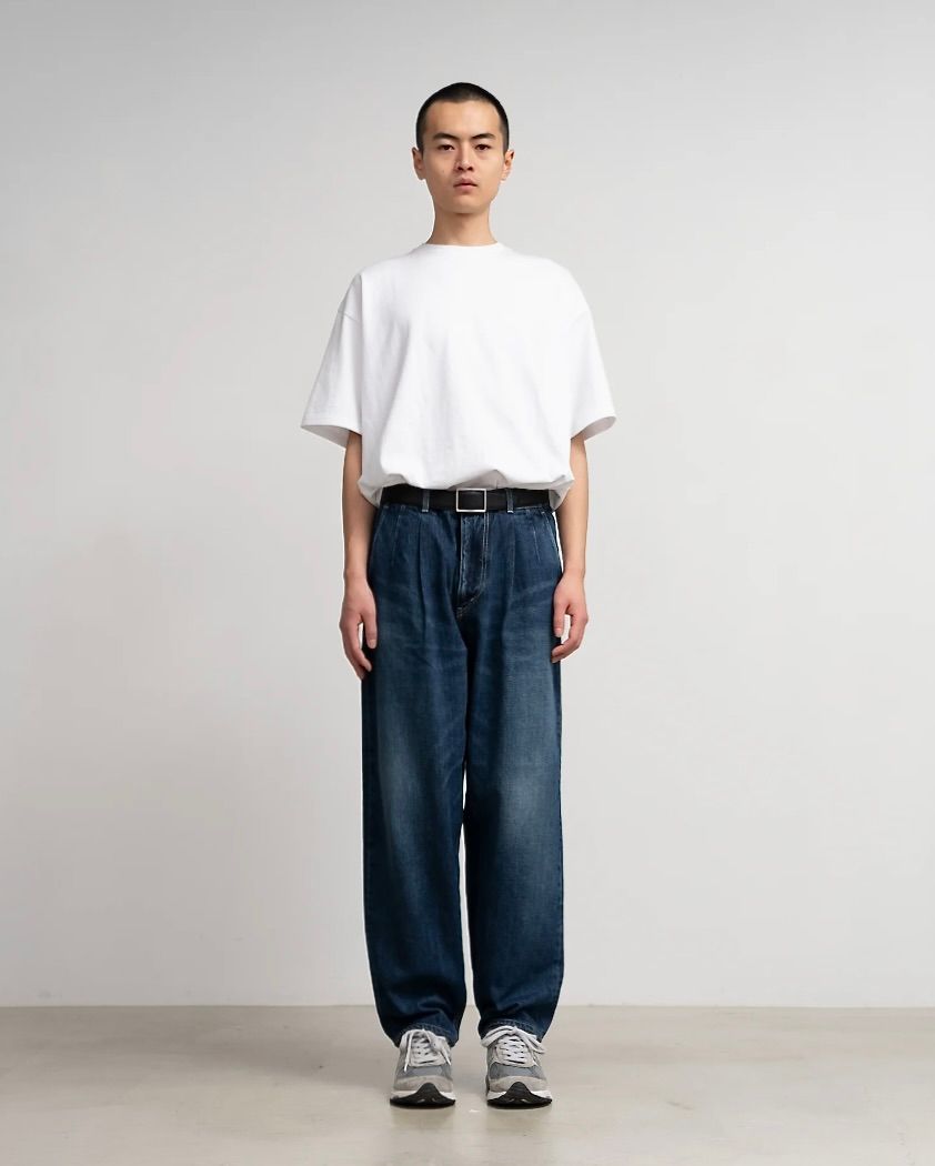 Graphpaper - グラフペーパー24AW Selvage Denim Two Tuck Tapered Pants(GU243-40187DB)DARK  FADE☆7月27日(土)発売！ | mark