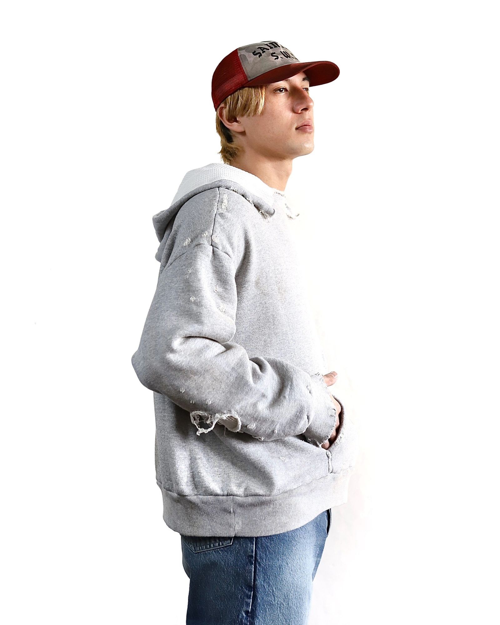 セントマイケル 24SS 新作DAMAGE HOODIE style 2024.3.8
