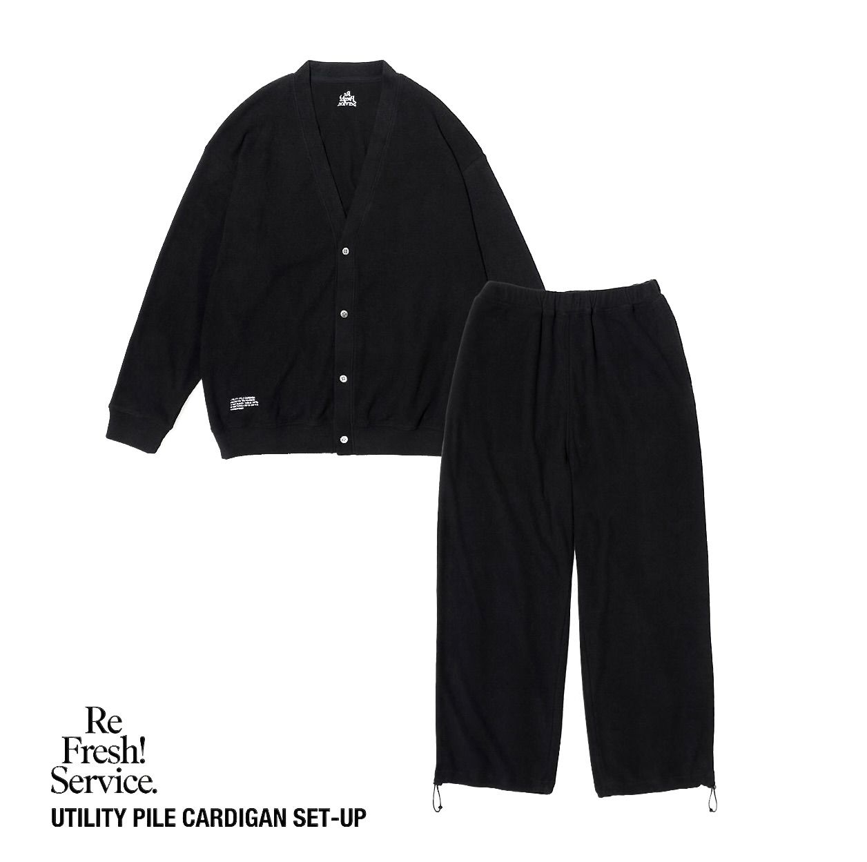 ReFresh!Service. “UTILITY PILE CARDIGAN SET-UP”(BLACK)☆9月27日(土)発売！