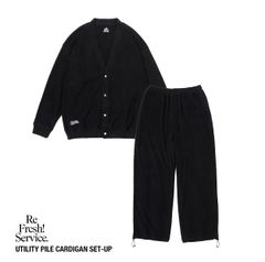 ReFresh!Service. “UTILITY PILE CARDIGAN SET-UP”(BLACK)☆9月27日(土)発売！