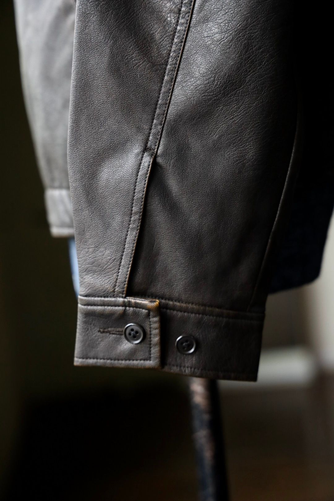 セダンオールパーパス FW25 Synthetic Leather Jacket(SD25F-JK03)Vintage Black