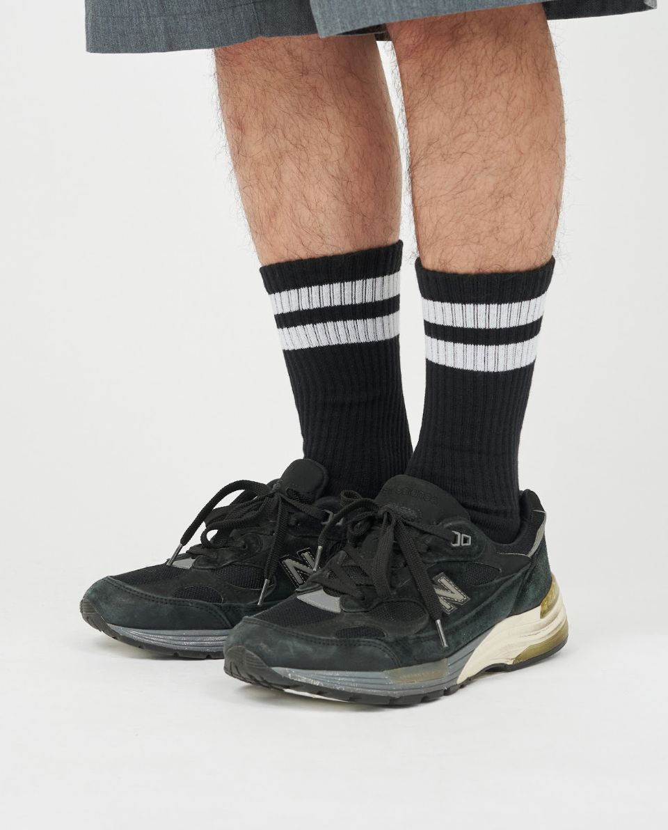 フレッシュサービスソックス 2-PACK LINE SOCKS (BLACK×WHITE)☆7月11日(土)発売！