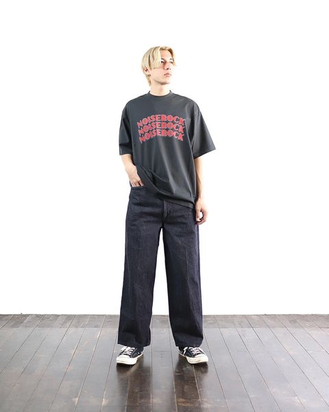 ブラームスルーツストック24SS blurhms NOISE ROCK Print Tee WIDE(Ink Black)style 2024.3.21