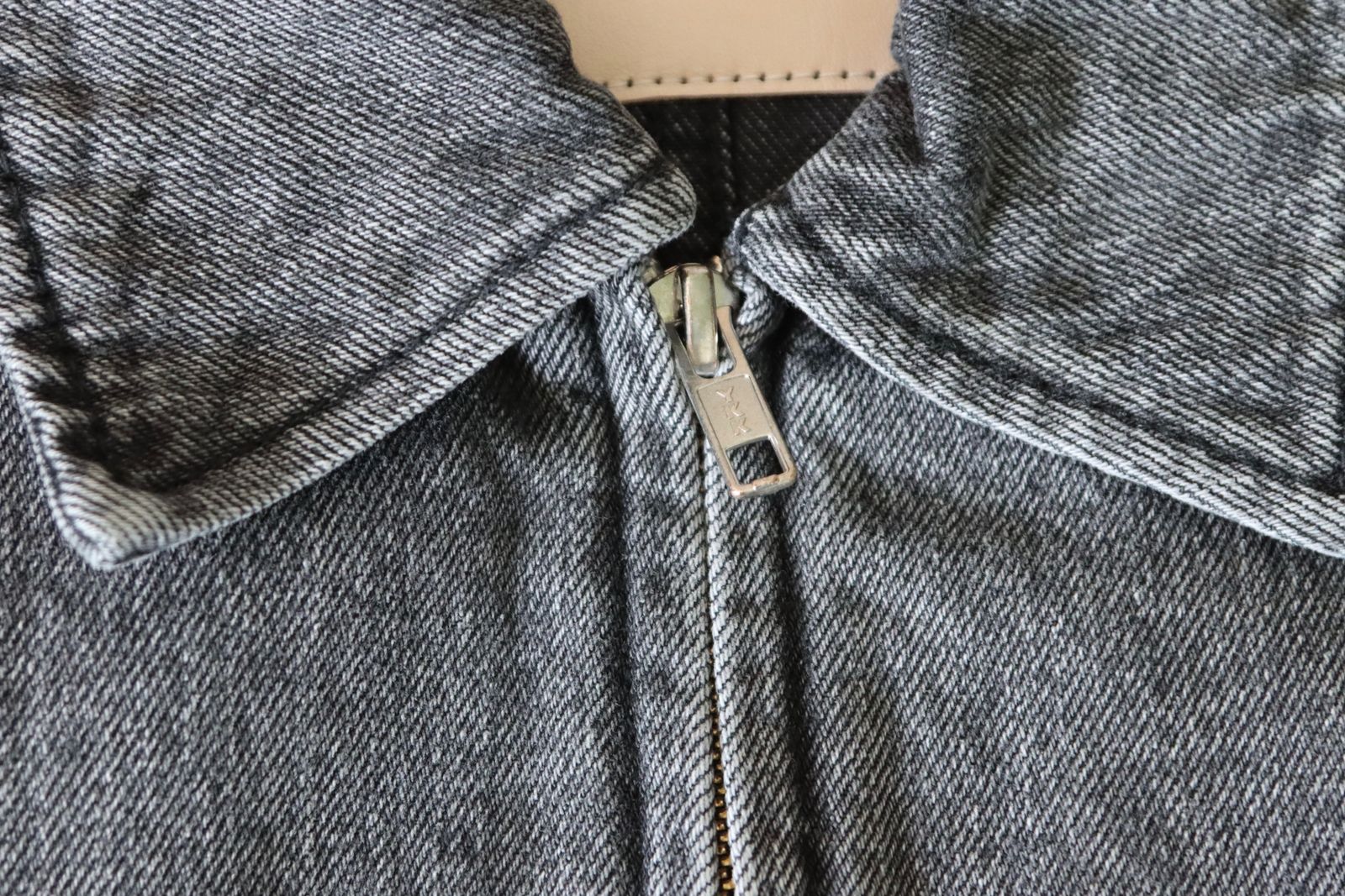 Graphpaper 25AW Women's Selvage Denim Zip Jacket(GL253-20057LB)BLACK_LIGHT FADE