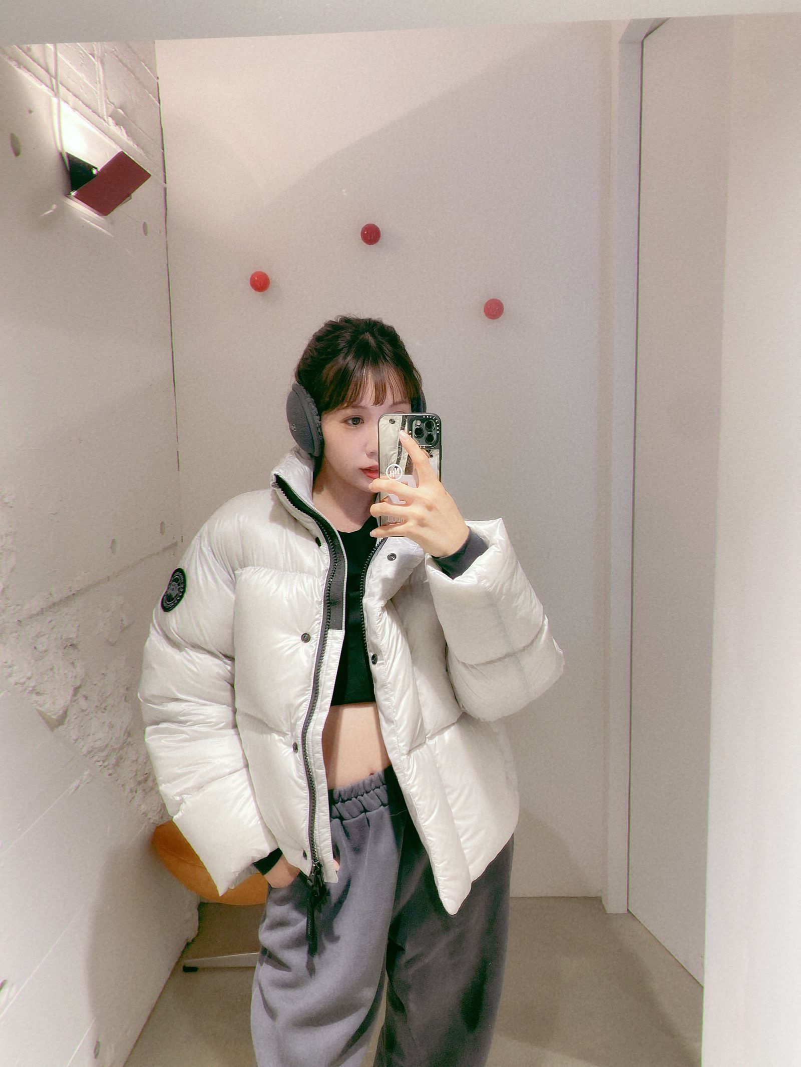 CANADA GOOSE レディース新作Cypress Cropped Puffer Black Label style.2024.10.11