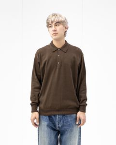 アプレッセ 2026 STYLE1 Cotton Knit L/S Polo Shirts (26SAP-03-03)BROWN☆2月7日(土)発売！