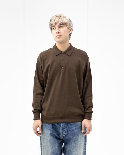アプレッセ 2026 STYLE1 Cotton Knit L/S Polo Shirts (26SAP-03-03)BROWN☆2月7日(土)発売！