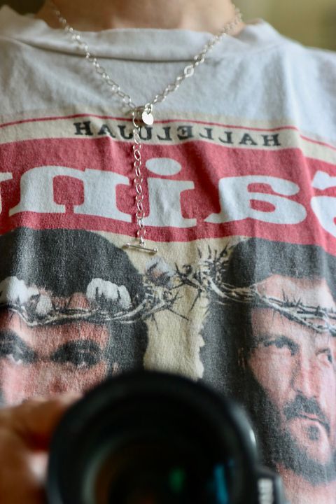 ©SAINT M×××××× × DENIM TEARS HOLY STATE TEE style.