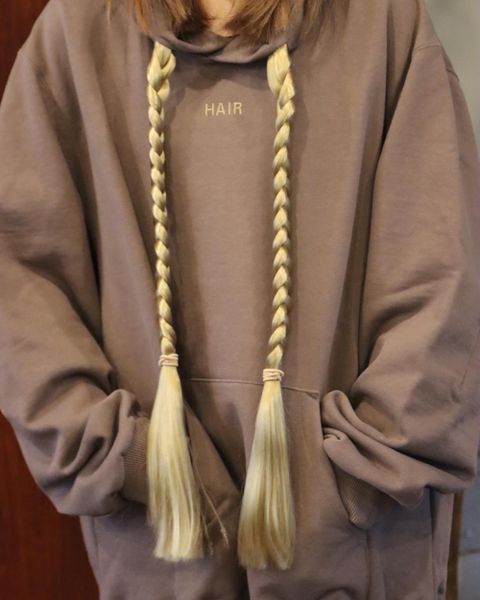 doublet 2023ss 新作HOODIE WITH BRAIDS HAIR style.2023.1.14