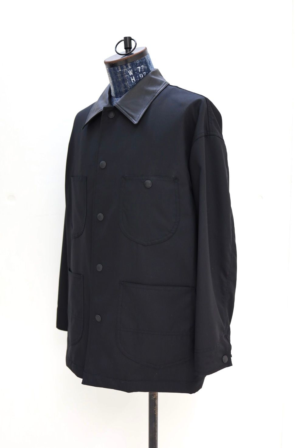 コムデギャルソンオム26SS ウールポプリン×牛革ジャケット(HQ-J004-051)BLACK☆2月6日(金)発売！