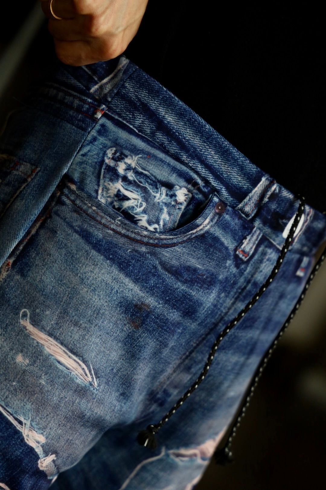 トーキングアバウト ジ アブストラクション 25SS "CRASH"PRINT STARIGHT PT (NPT-PT-001)