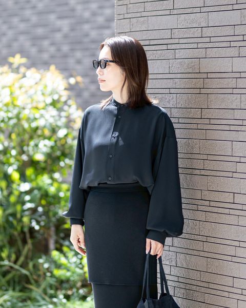 Graphpaper 新作Satin Oversized Band Collar Shirt style.2026.04.05