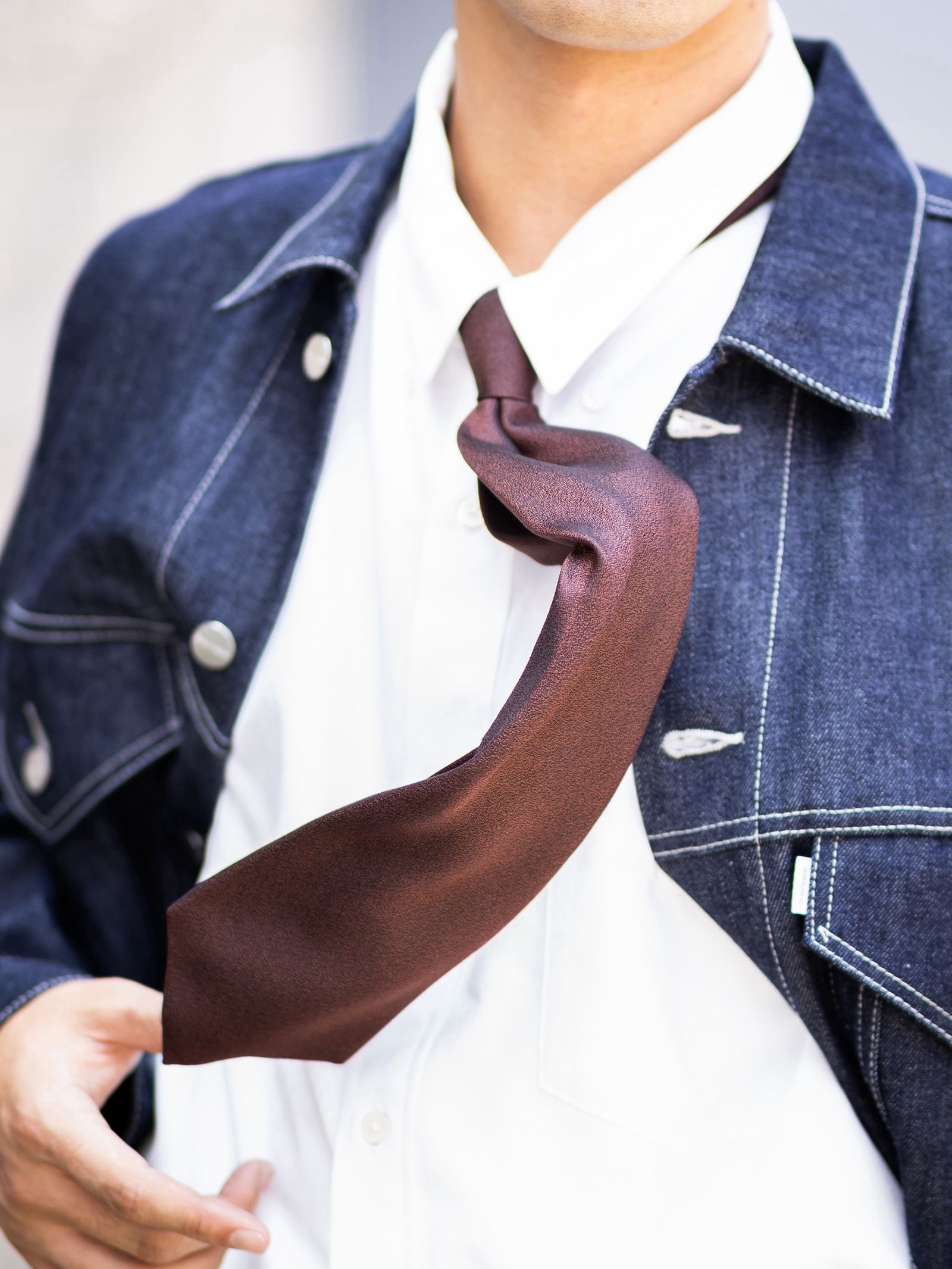 doublet ダブレット26AW TSHAPE MEMORY SHIJIRA TIE (26AW37BL269)BEIGE☆8月15日(土)発売！