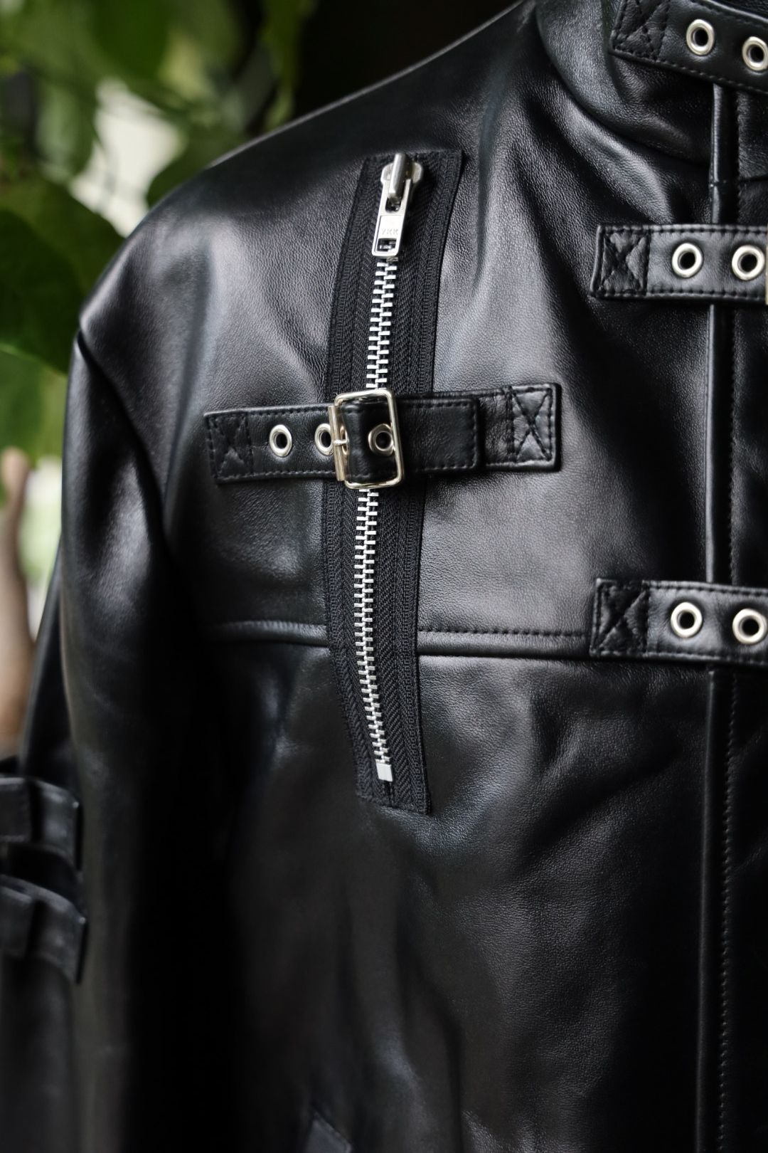 doublet 25AW BUCKLE OVERLOAD LEATHER JACKET(25AW06BL222)BLACK