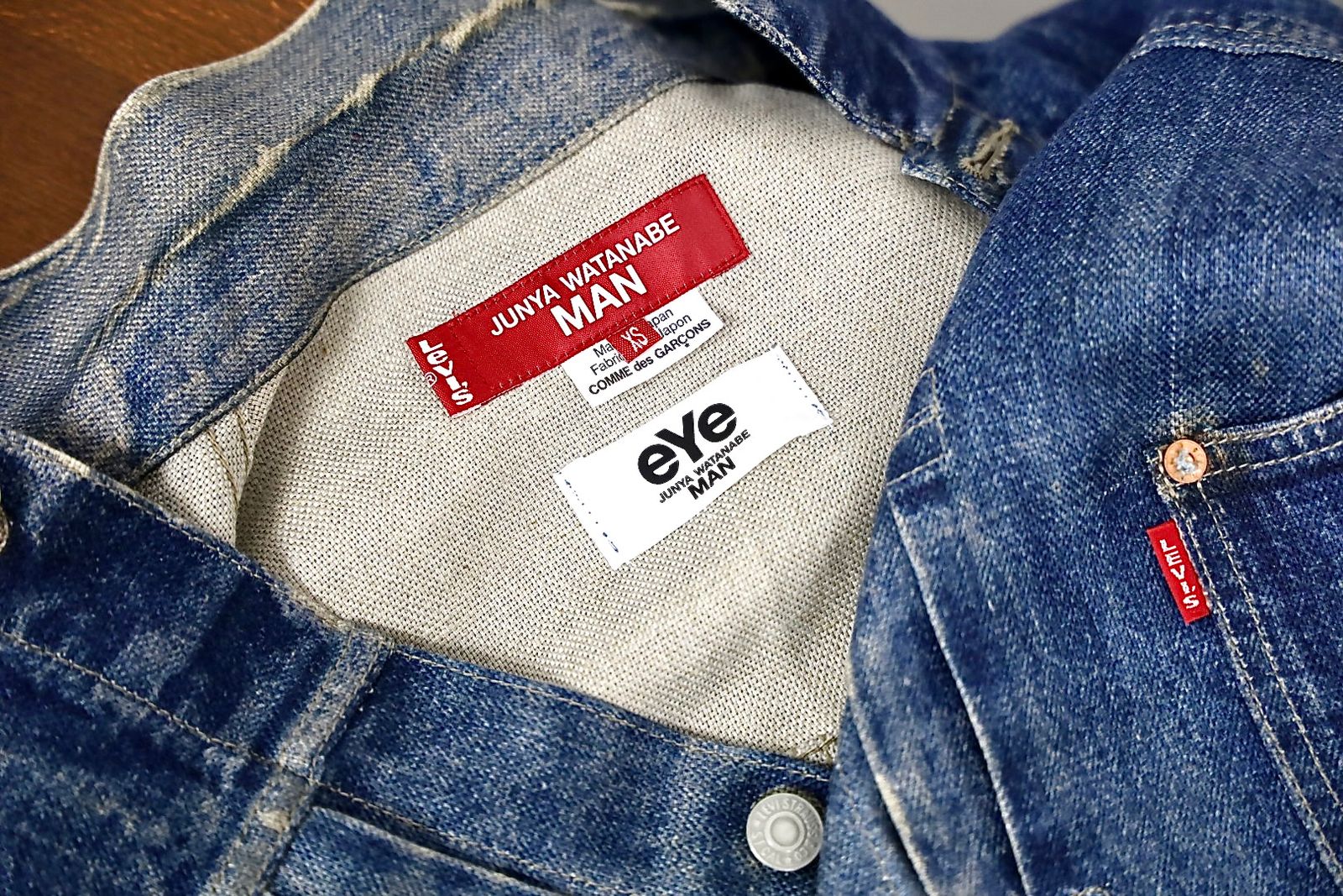 eYe JUNYA WATANABE MAN×Levi's×BerBerJin 転写デニムプリントジャケットスタイル