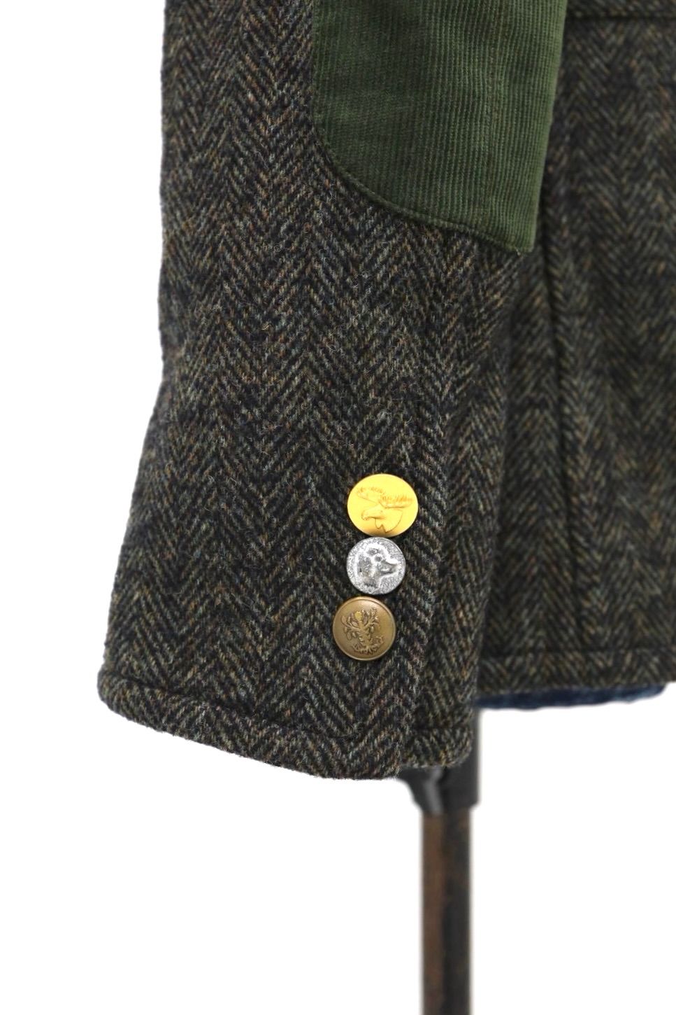 ジュンヤワタナベマン 26FW ウールナイロンツイードジャケット (WR-J014-051)BLACK×GREEN☆10月2日(金)発売！