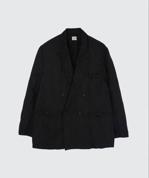 YOKE 26SS Linen Silk Kersey Double Breasted Blezer(YK26SS01207J)BLACK☆3月20日(金)発売！