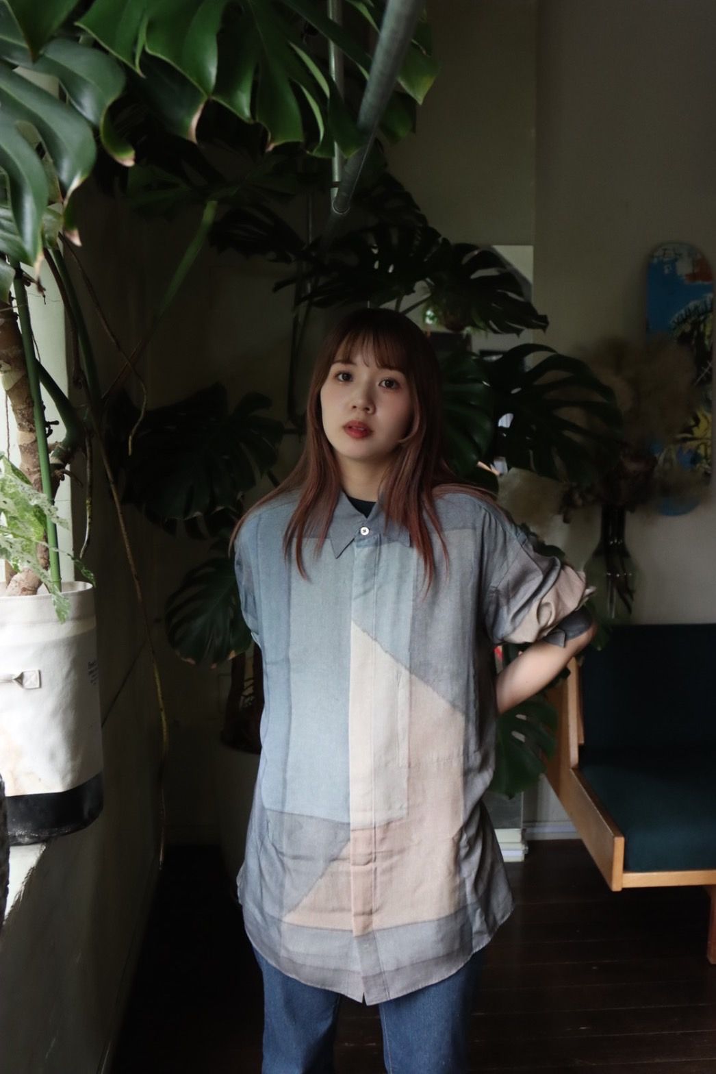 ヨーク23AW PRINTED REGULAR COLLAR SHIRT (YK23FW0558SH) NAVY★7月8日(土)発売！