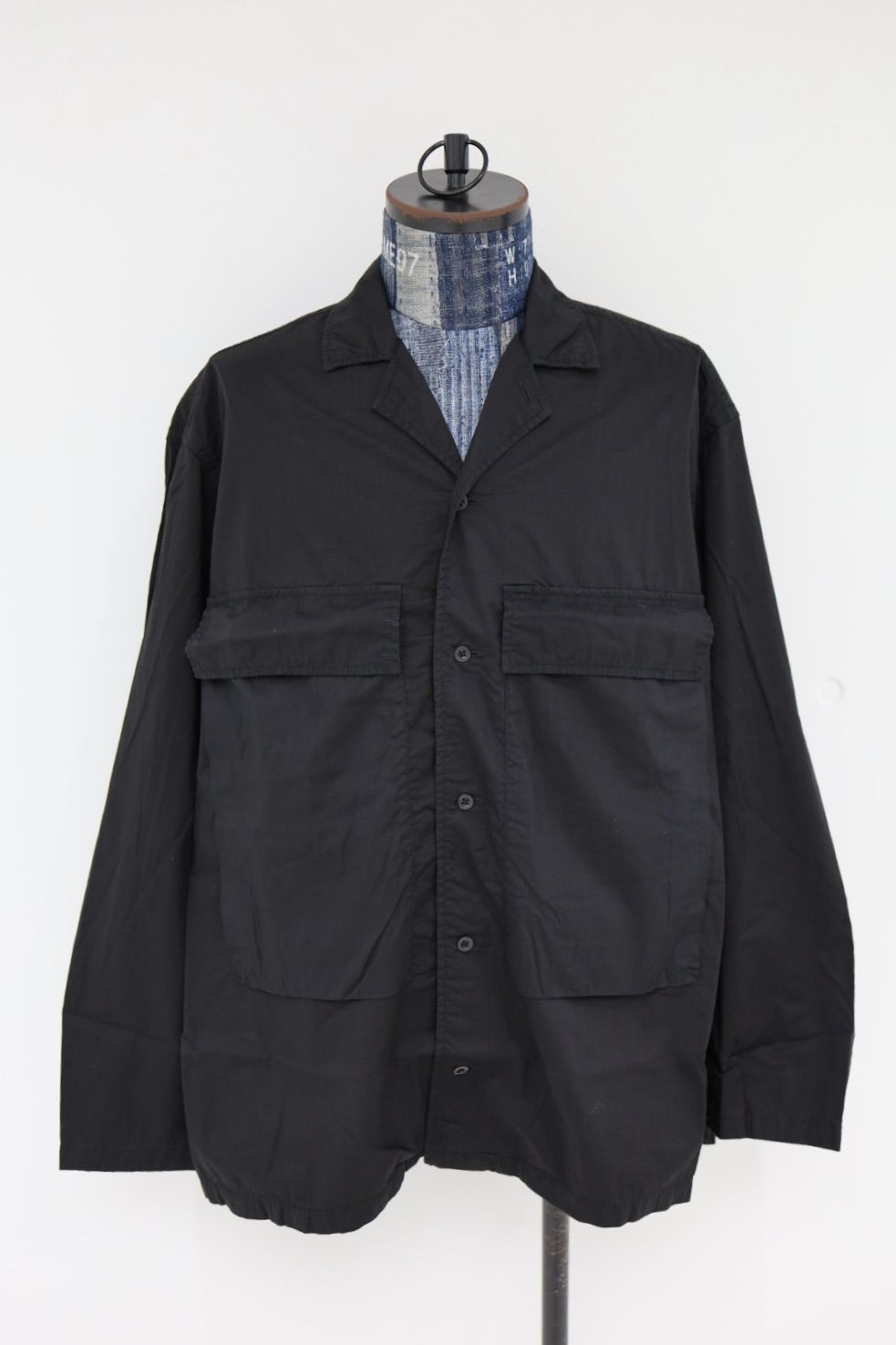 グラフペーパー 26SS Garment Dyed Typewriter Fatigue Shirt(GM261-50101B)BLACK☆3月7日(土)発売！