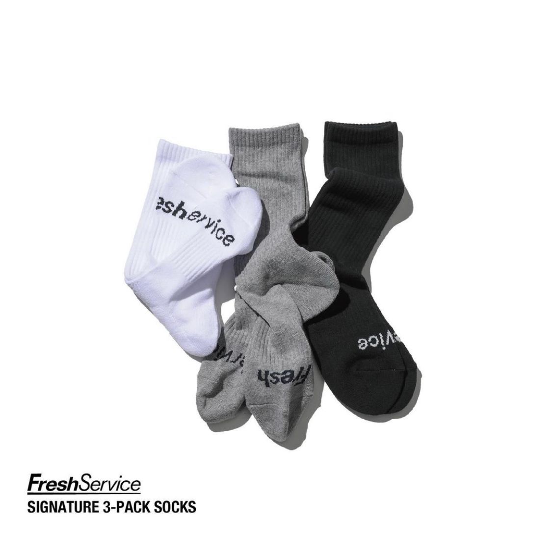 フレッシュサービスソックス SIGNATURE 3-PACK SOCKS (MONOTONE)☆再入荷！