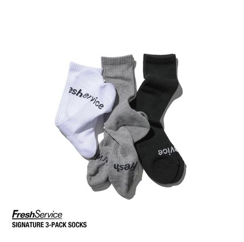 フレッシュサービスソックス SIGNATURE 3-PACK SOCKS (MONOTONE)☆再入荷！