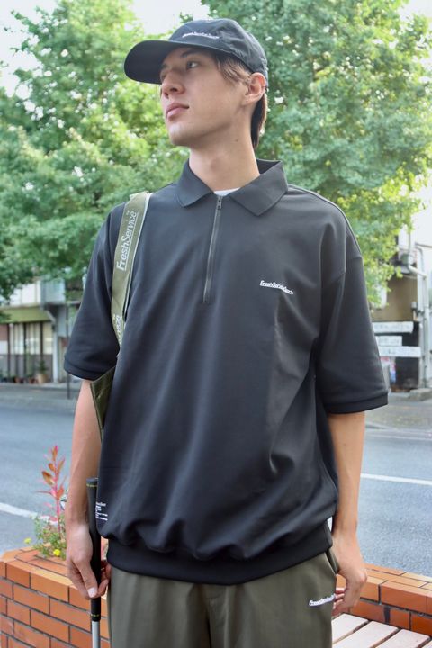 FreshServiceSport フレッシュサービススポーツ 23AW DRY PIQUE JERSEY NECK ZIP S/S POLOスタイル