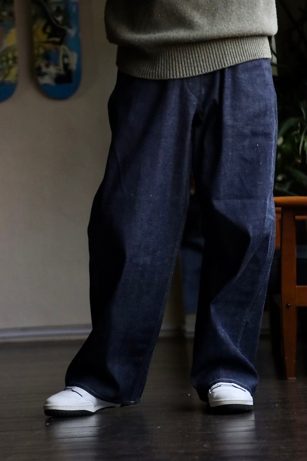 A.PRESSE Military Denim Trousersスタイル