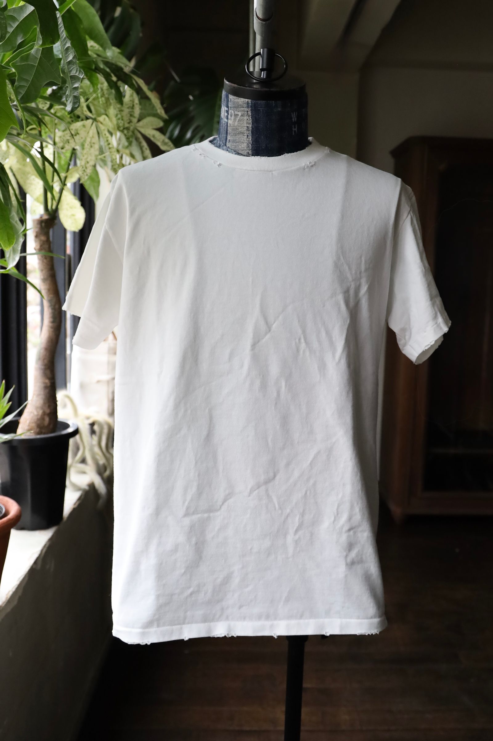 BOW WOW バウワウ JOINT TEE(BW251-JT)WHITE DAMAGED