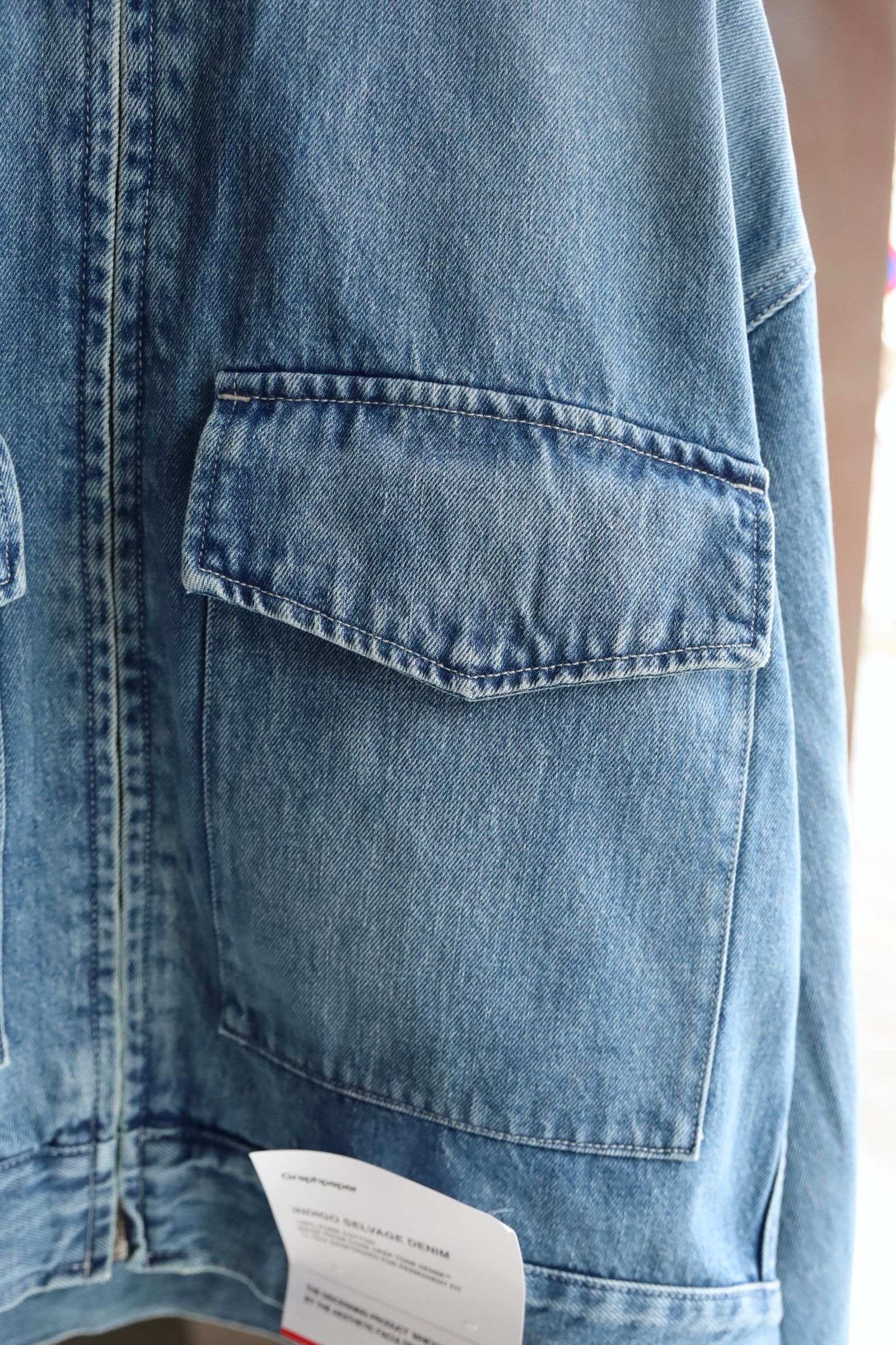 Graphpaper 25SS WOMENS Selvage Denim Zip Jacket(GL251-30191LB)INDIGO_LIGHT FADE☆1月18日(土)発売！
