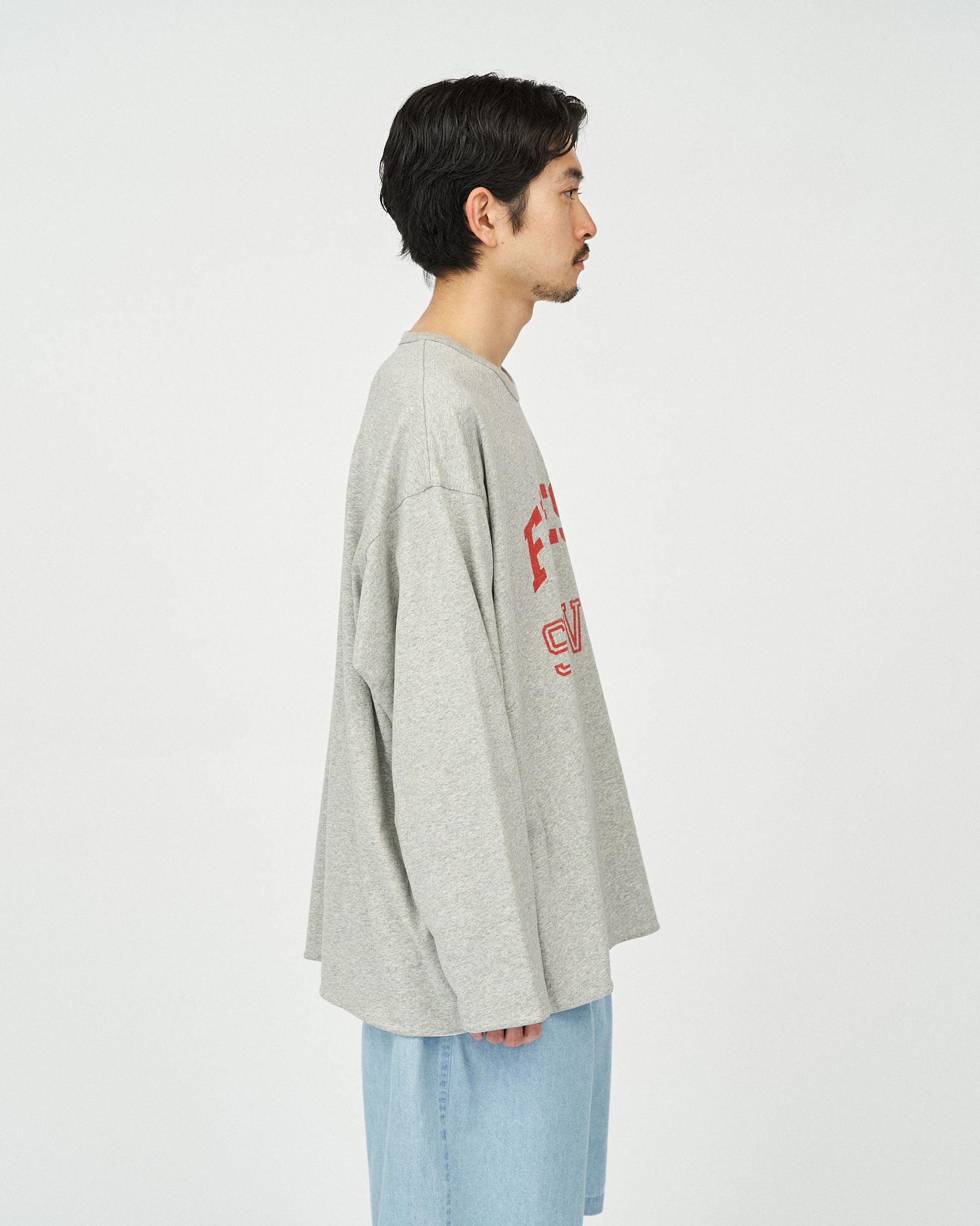 フレッシュサービス REVERSIBLE L/S TEE (FSC252-70041)H.GRAY