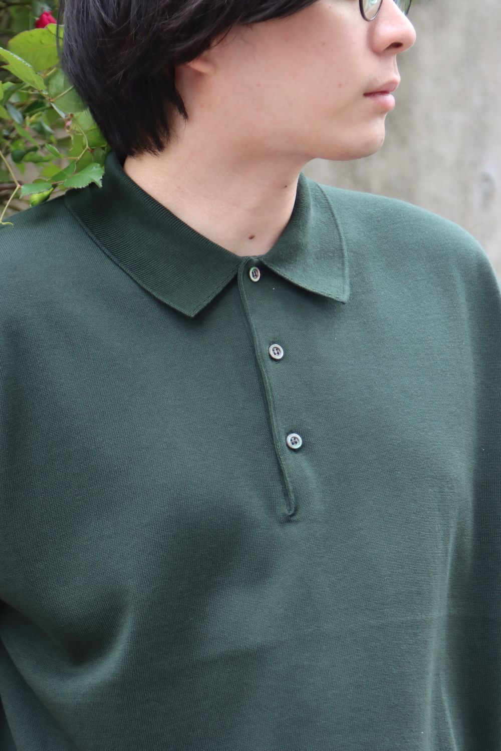 A.PRESSE Cotton Knit S/S Polo Shirts(22SAP-03-05H) style.2022.4.15
