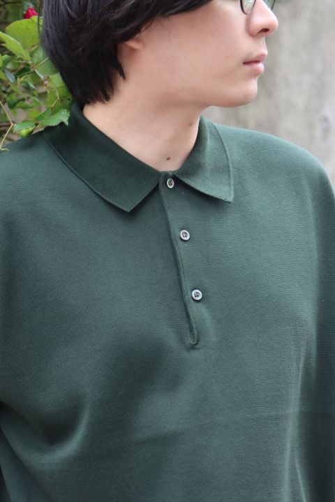 A.PRESSE Cotton Knit S/S Polo Shirts(22SAP-03-05H) style.2022.4.15 ※4月16日(土)12:00発売