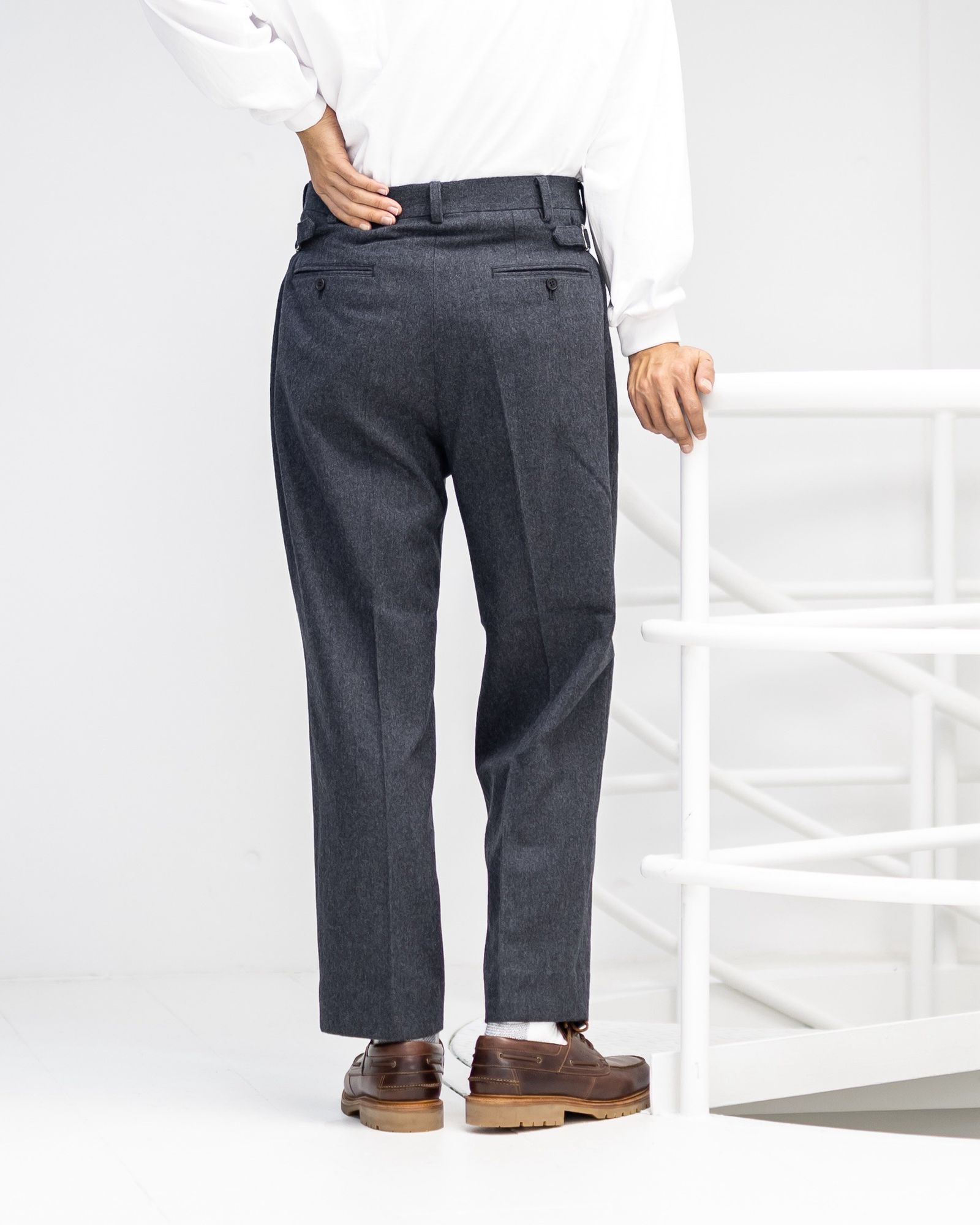 コムデギャルソンオム25FW ウールフラノパンツ(HP-P035-051)CHARCOAL☆11月1日(土)発売！