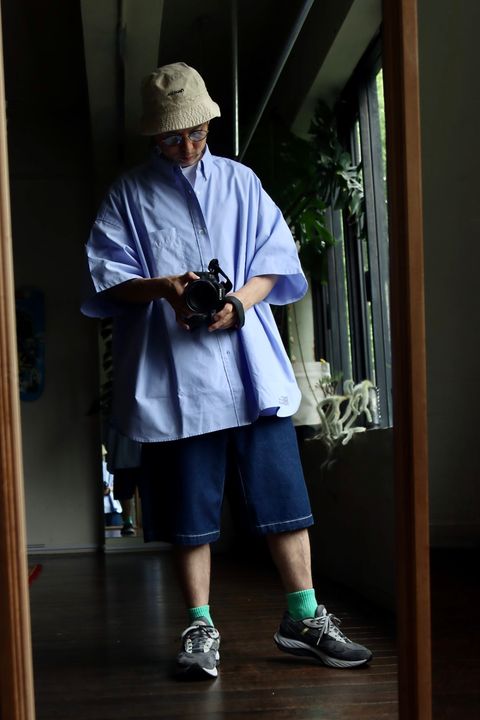 FreshService DRY OXFORD CORPORATE S/S B.D. SHIRT"BLUE"スタイル