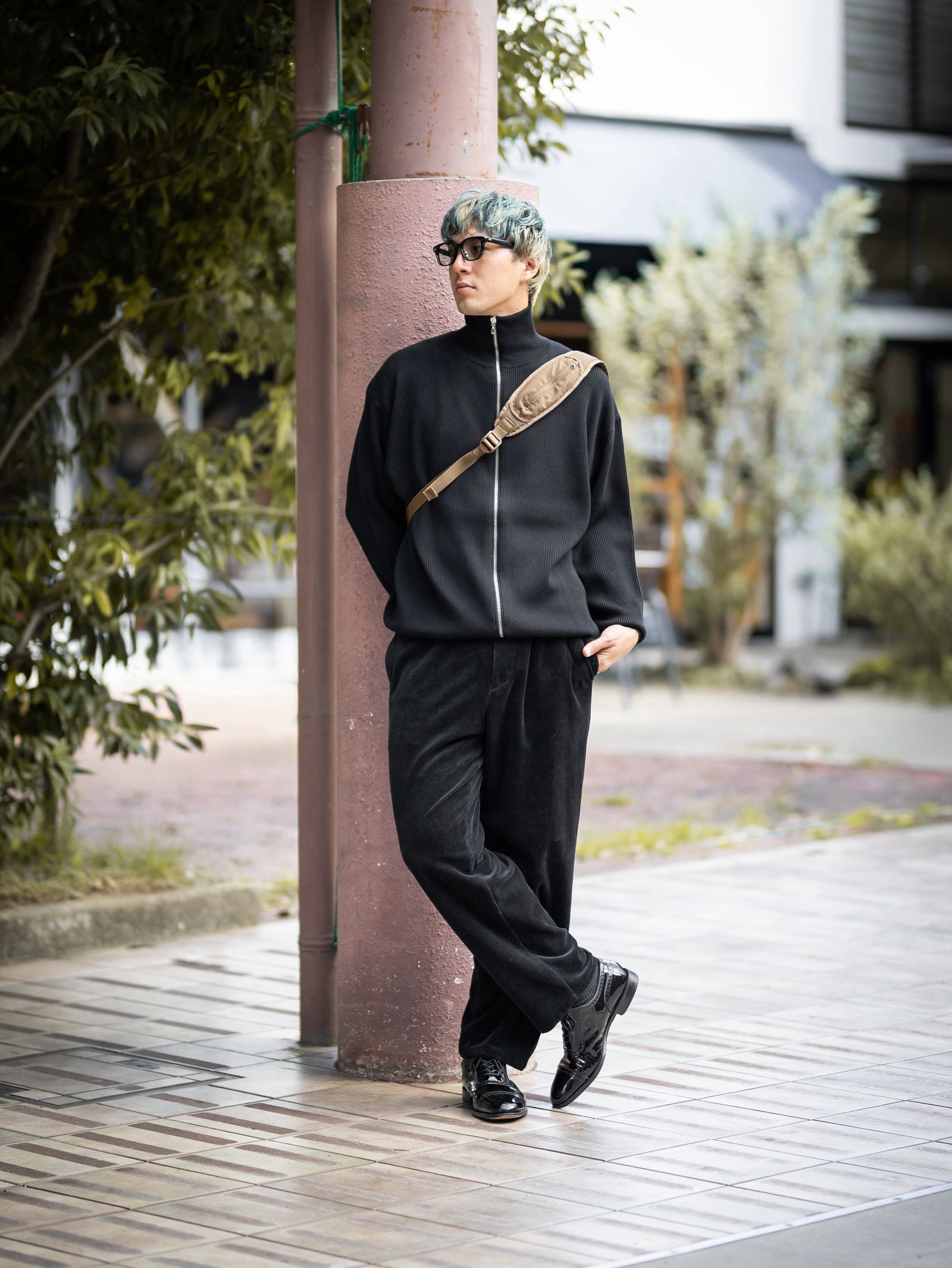 Graphpaper High Density Drivers Knit MARKスタイル