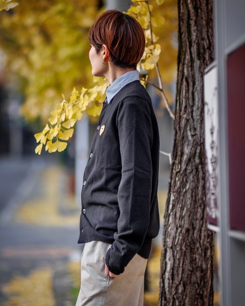 PLAY COMME des GARCONS 新作ROUND NECK CARDIGAN style.2024.12.9