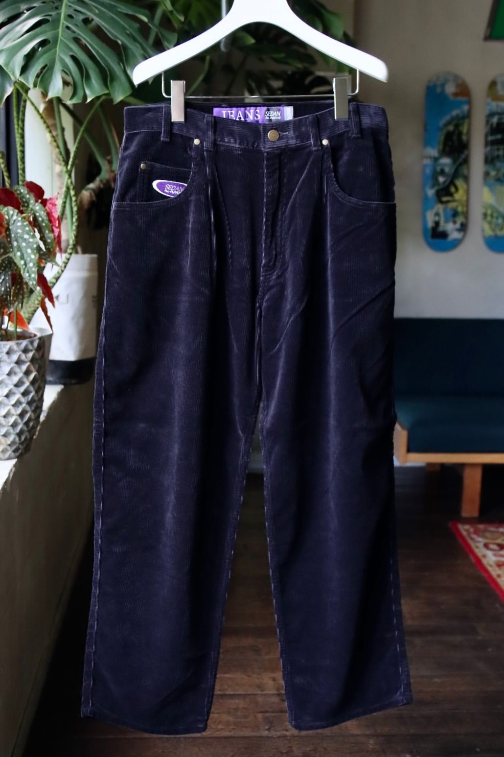 セダンオールパーパス23FW OVAL LOGO CORDUROY PANT(SD23F-PT06)NAVY