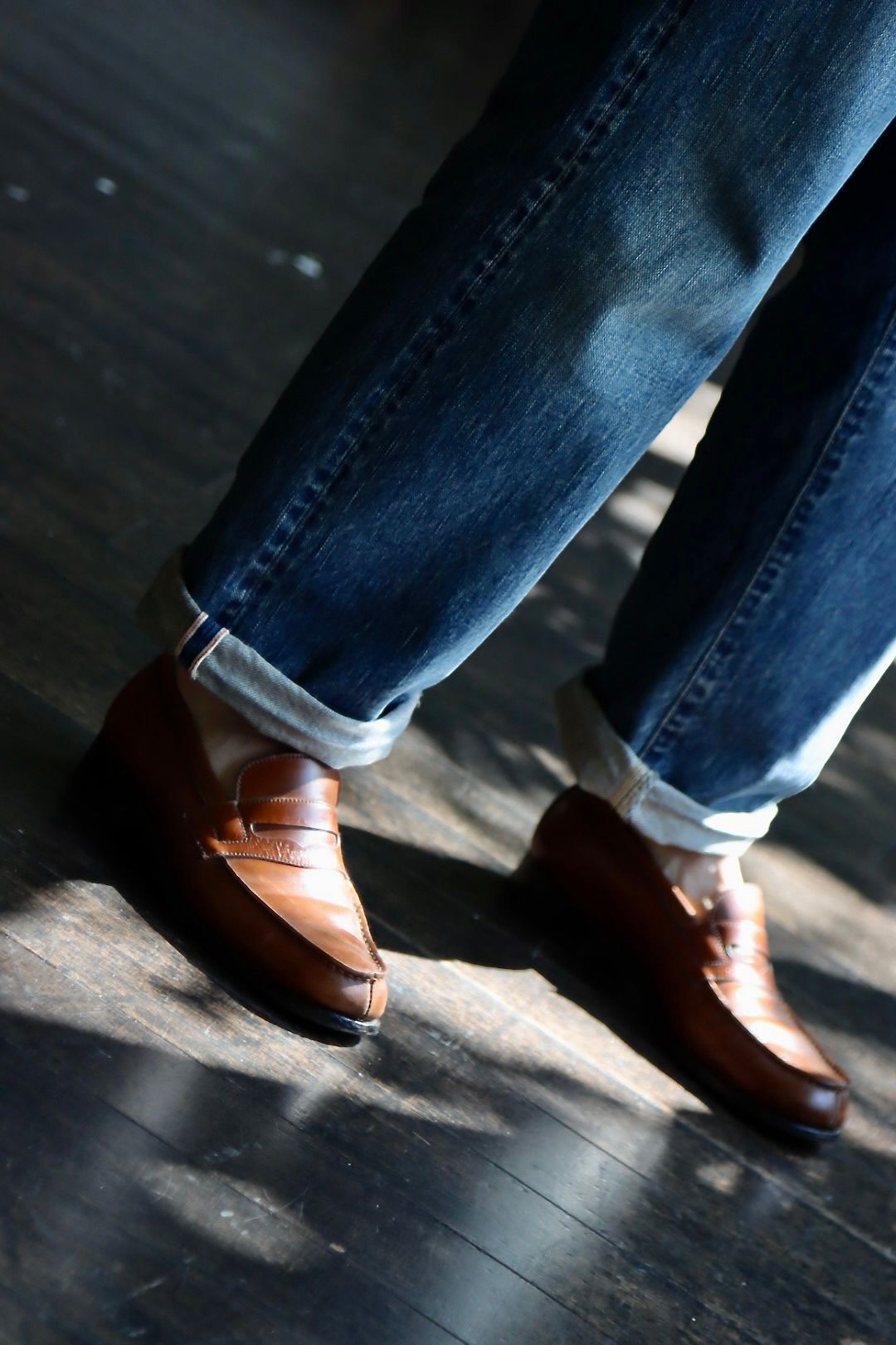 A.PRESSEデニム Washed Denim Wide Pantsスタイル