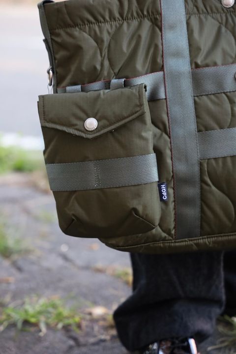 COMME des GARCONS HOMME 2WAYキルティングTOTE BAG x リバーシブルキルティングジャケット