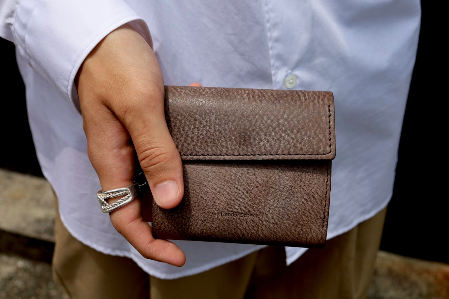 Hender Scheme - エンダースキーマ 財布 clasp wallet(li-rc-clw)choco