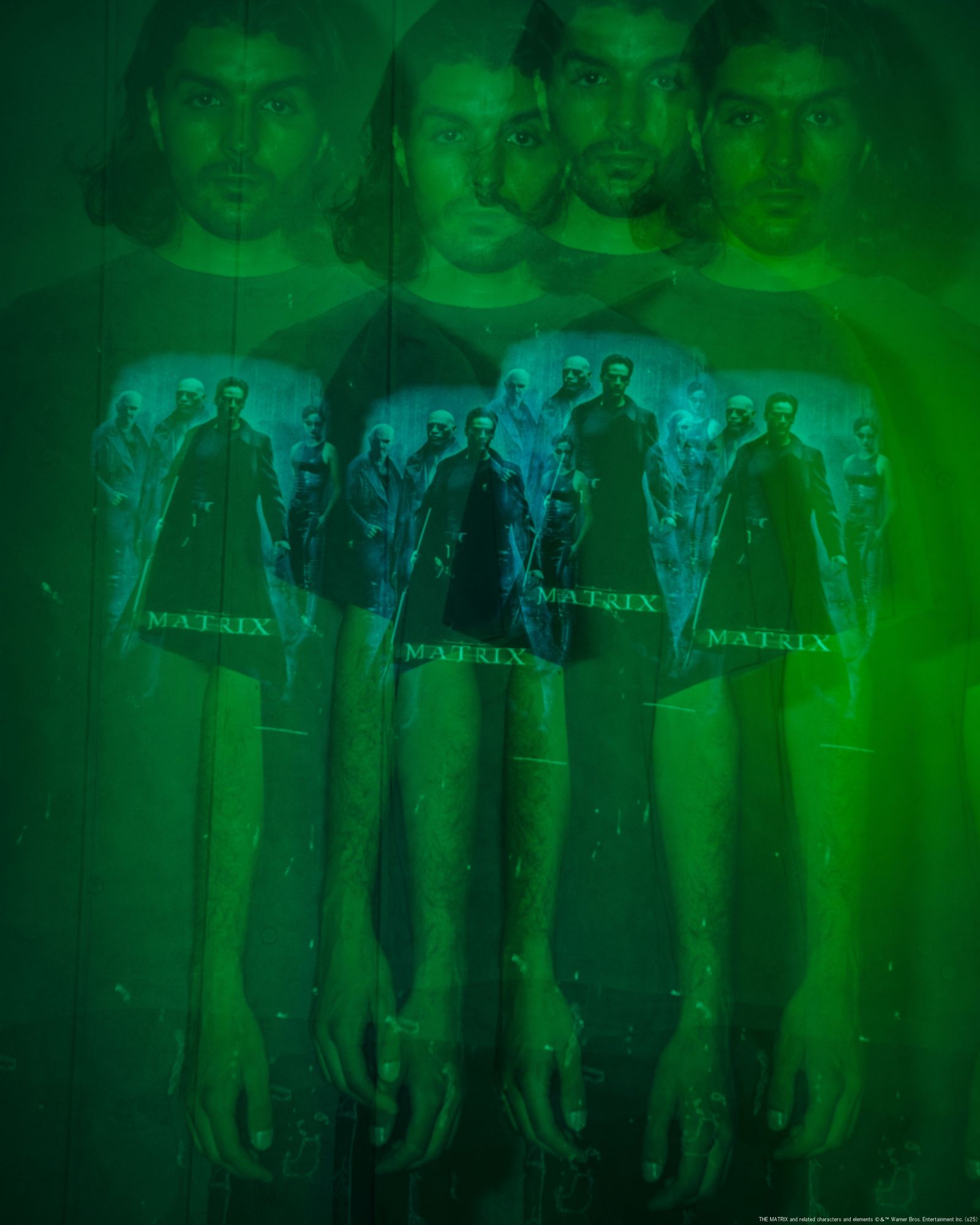 セントマイケル Tシャツ THE MATRIX GREEN_SS TEE(SM-HR1-0000-C42)BLACK