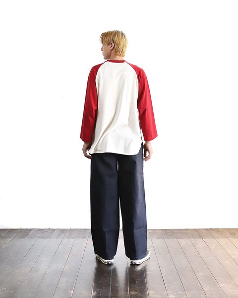 blurhms 24SS 新作Co/Silk Nep Baseball Raglan Tee &12.9oz Denim Slacks style 2024.3.2