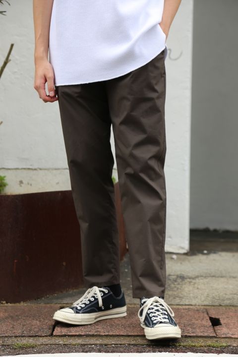 Graphpaper Stretch Typewriter Slim Chef Pants "GRAY" (GM202-40618B) style.2020.7.3.