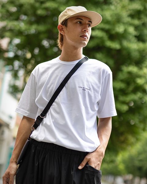 COMME des GARCONS HOMME ロゴTシャツ(WHITE) スタイル 8月3日(土)発売！