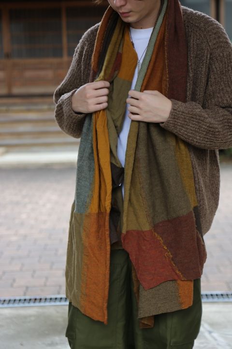 YOKE NEW HARMONY BIG STOLE "multi color"style.2020.9.12.