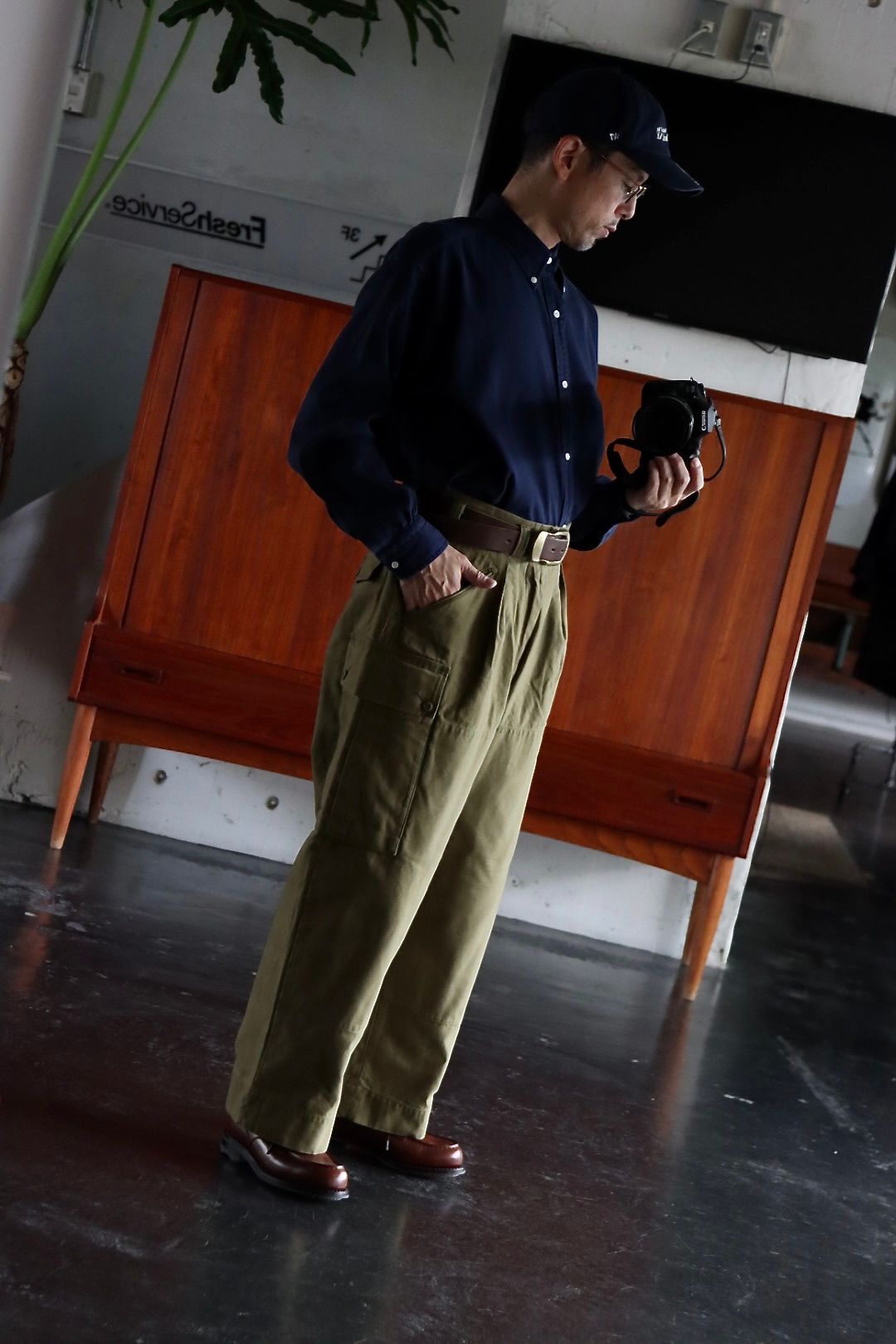 アプレッセ22FW MT Trooper Pants"OLIVE"スタイル