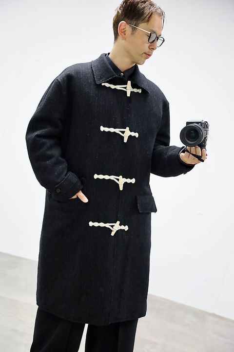 COMME des GARCONS HOMME ストライプダッフルコートスタイル2025.10.3.